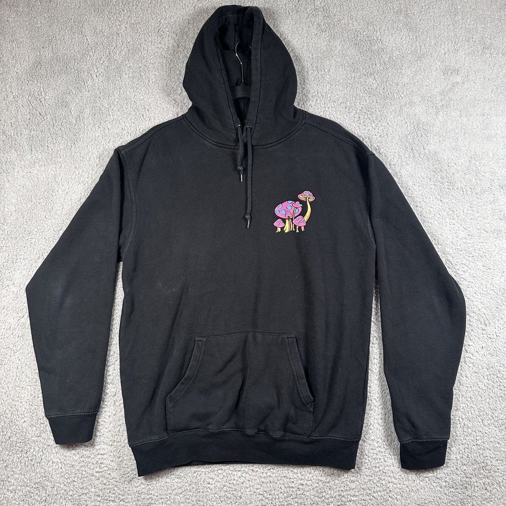 ALAB‎ Hoodie Mens Small Psychedelic Mushroom Wizard Graphic Pullover Sweatshirt